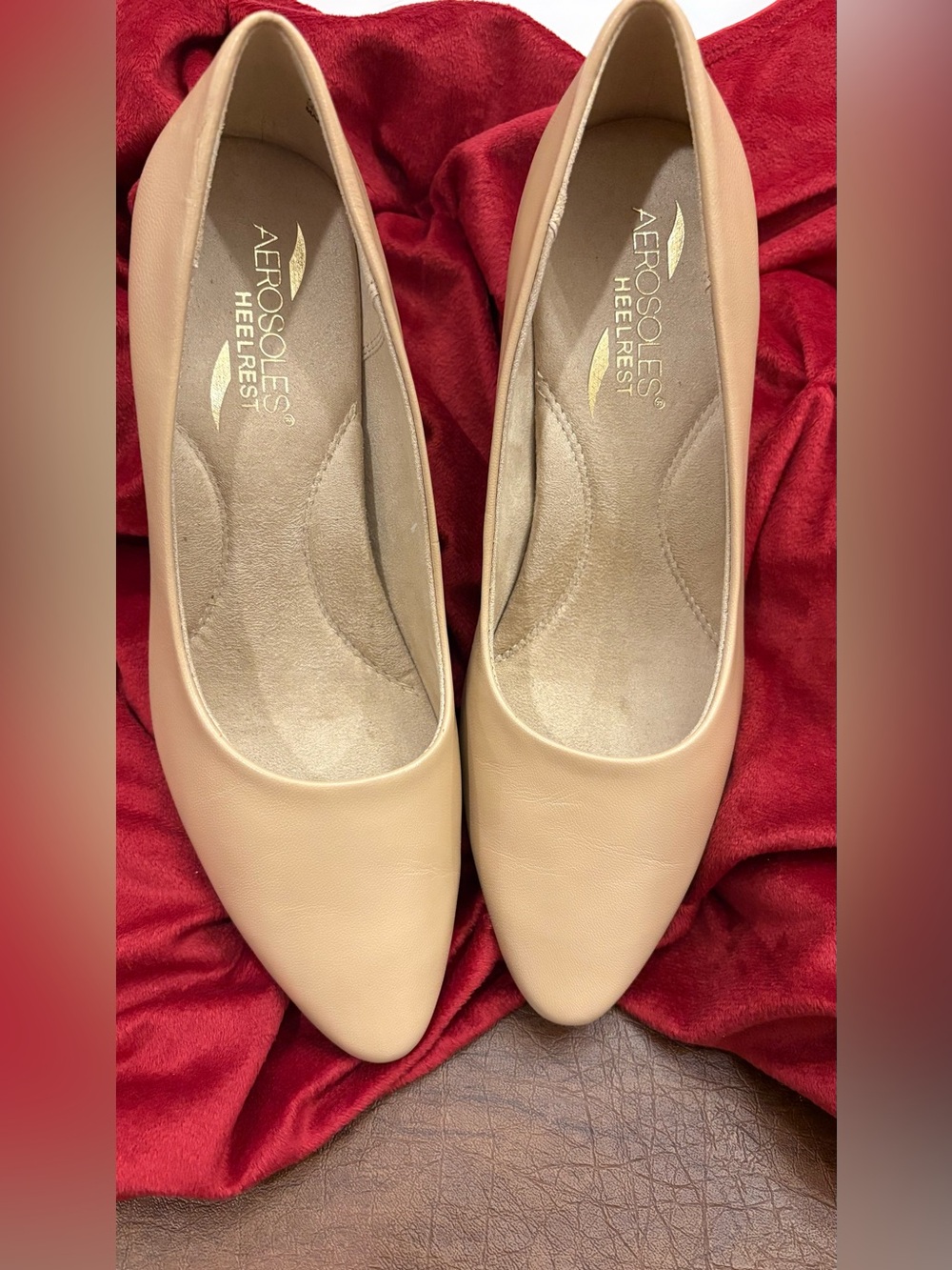 NWT! Aerosoles Exquisite Women's Nude Pointed-Toe Heels. Size 7M